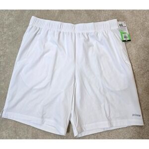 NWT‎ Prince Men's Tennis Match 9" Woven Short White XXL new